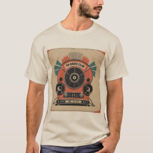 T-shirt FM Radio Club - Retro Radio Art Tee