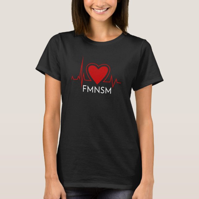 T-shirt FMNSM Feminism Heart Love (Devant)