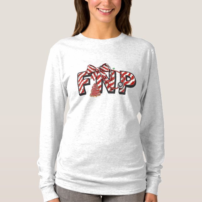 T-shirt FNP Family Nurse Practitioner Christmas  (Devant)