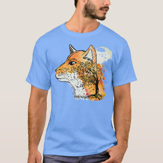 T-shirt Fo Lover Cute Fo Automne Forêt Animaux Avant