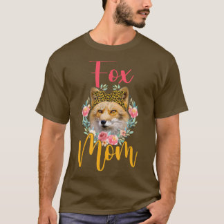 T-shirt Fo Maman mignonne Pour Bow Cravate Léopard Fleurs 