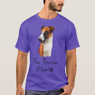 T-shirt Fo Terrier Maman Cute Chien Chien Chien Chien Chie
