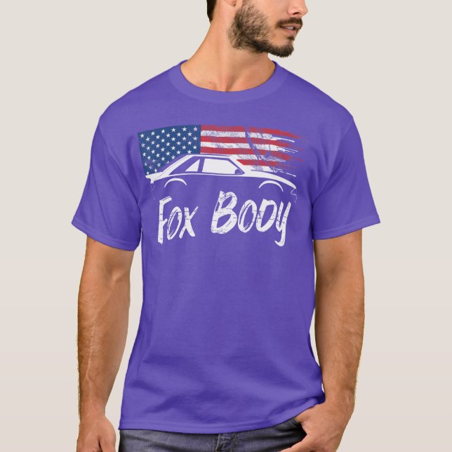 T-shirt Fobody 50 American Flag Stang Muscle Carshirt retr (Devant)