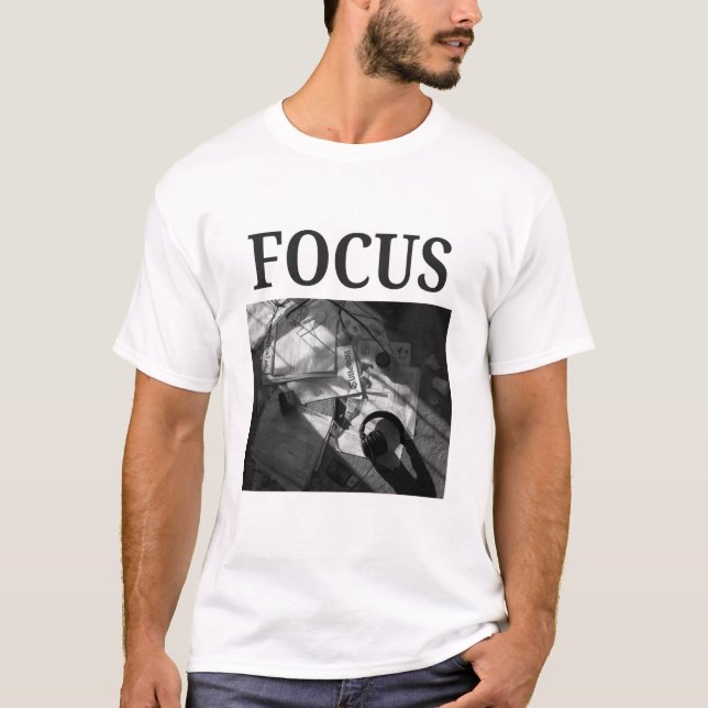 T-shirt FOCUS - Dark Academia Minimalist Photography (Devant)