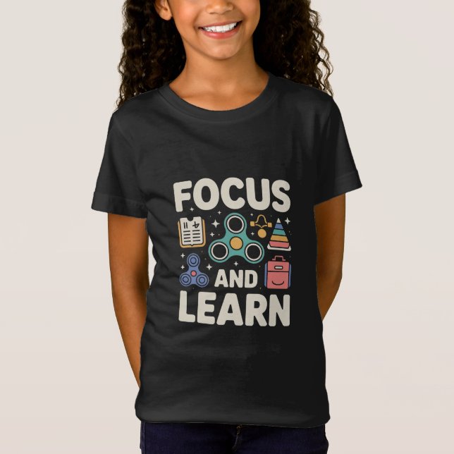 T-Shirt Focus & Learn Special Ed Enseignant Enseignant (Devant)