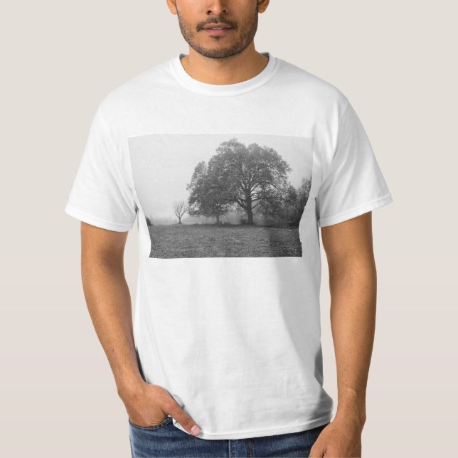 T-shirt Foggy Automne Niveaux de gris (Devant)