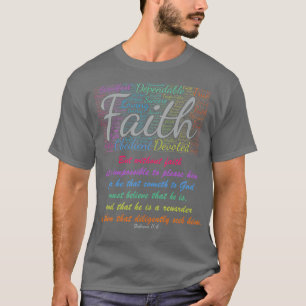 T-shirt FOI À JÉSUS Hébreux 116 Verse de la Bible chrétien