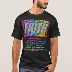 T-shirt FOI À JÉSUS Hébreux 116 Verset Écriture biblique