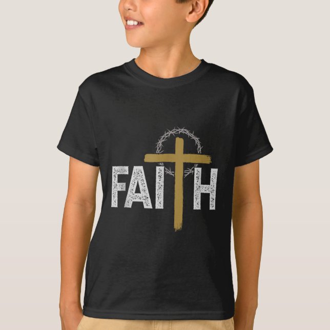 T-shirt Foi Bible Religieuse Jésus Catholique Chrétien Tan (Devant)