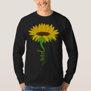 T-shirt Foi chrétienne Jésus Fleur Jaune Tournesol Evan