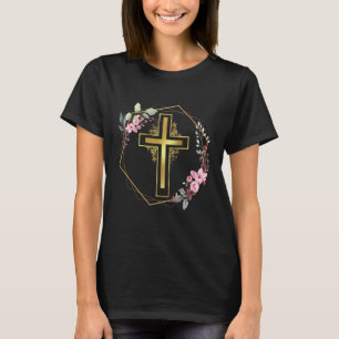T-shirt Foi chrétienne Jésus Religion catholique croix en