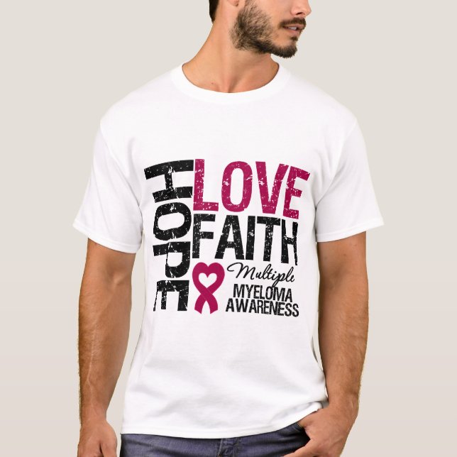T-shirt Foi d'amour d'espoir de myélome multiple (Devant)