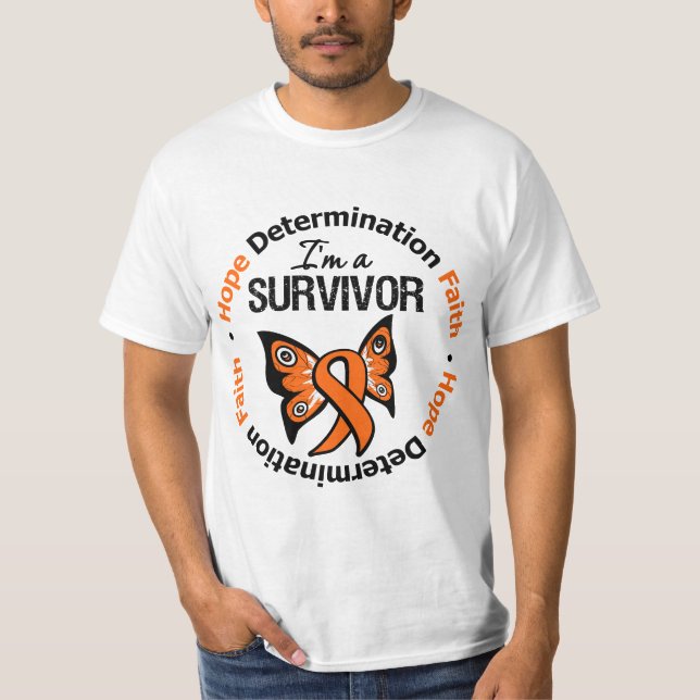 T-shirt Foi de détermination d'espoir de survivant de (Devant)