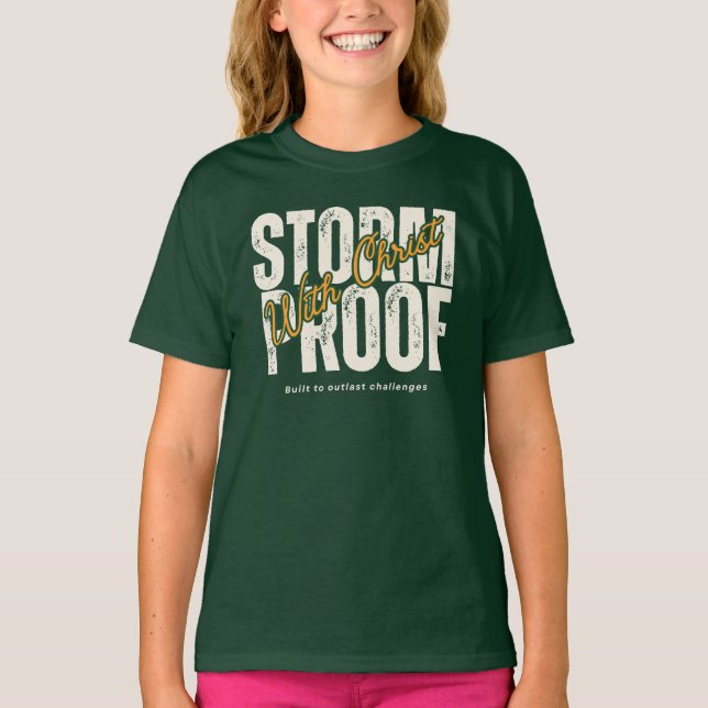 T-shirt Foi de l'Évangile Jésus-Christ Prière Vert Graphiq (Devant)