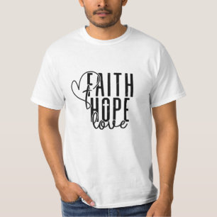 T-shirt Foi espérance amour coeur Dieu Christ chrétien