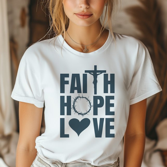 T-shirt Foi Espoir Aimer Jésus Religion chrétienne (Embrace faith stylishly with our beautifully designed tee, expressing your beliefs with elegance.)