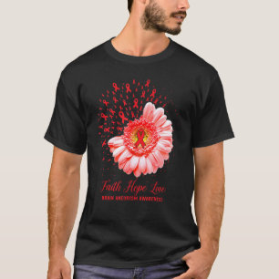 T-shirt Foi Espoir Amour Aneurisme Cérébral Sensibilisatio
