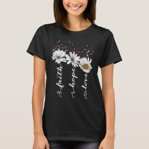 T-shirt Foi Espoir Amour Jésus Fleurs Dieu Religieux