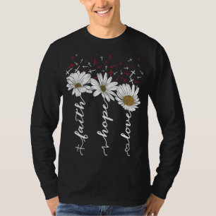 T-shirt Foi Espoir Amour Jésus Fleurs Dieu Religieux
