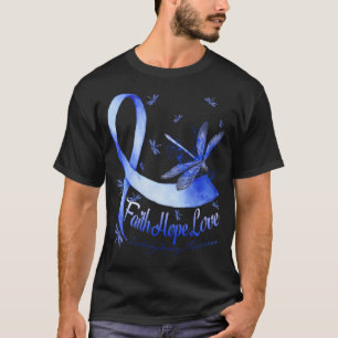 T-shirt Foi Espoir Amour Libellule de sensibilisation à la