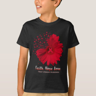 T-shirt Foi Espoir Amour Maladie Cardiaque Sensibilisation