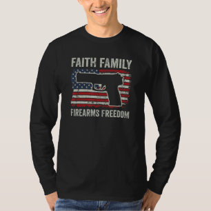 T-shirt Foi Famille Armes à feu Liberté Chrétien Pro Arm