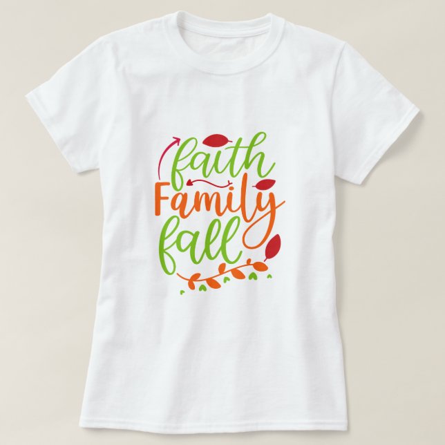 T-shirt Foi Famille Automne (Design devant)