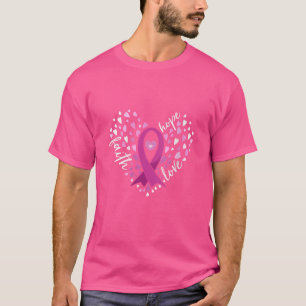 T-shirt Foi Foi Espoir Amour Breast Cancer Sensibilisation