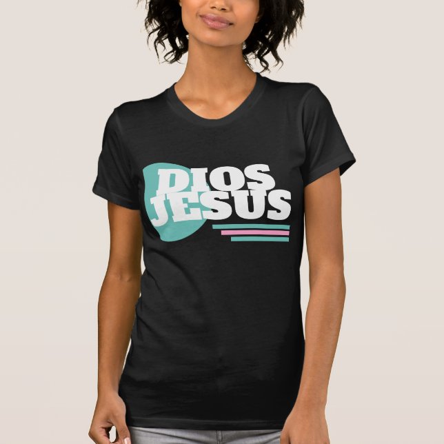 T-shirt Foi géométrique rose Dios Christian Slang (Devant)