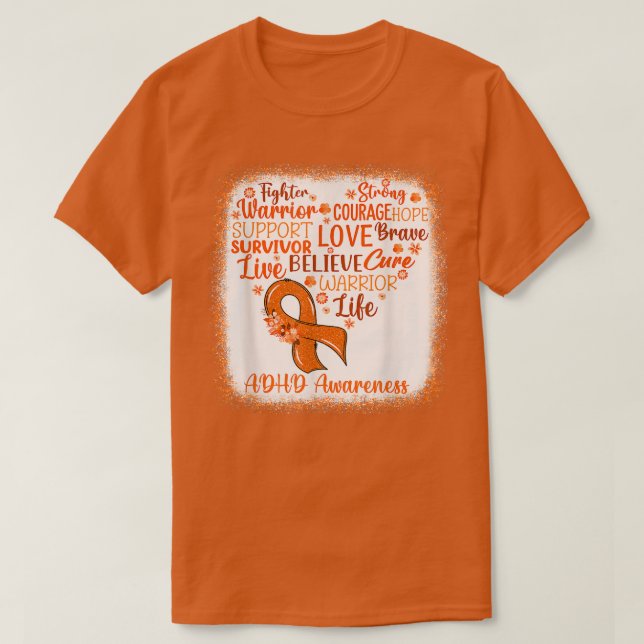 T-shirt Foi guerrière Cure Orange Ribbon TDAH Awar (Design devant)
