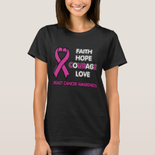 T-shirt FOI HOPE COURAGE LOVE...Cancer du sein
