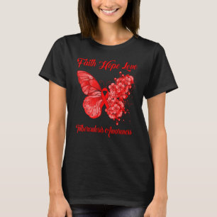 T-shirt Foi papillon Espoir Amour Sensibilisation à la tub