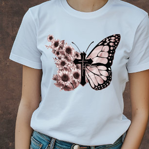 T-shirt Foi papillon T-shirt chrétien