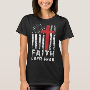 T-shirt Foi sur Drapeau Américain Chrétien Femmes Hommes