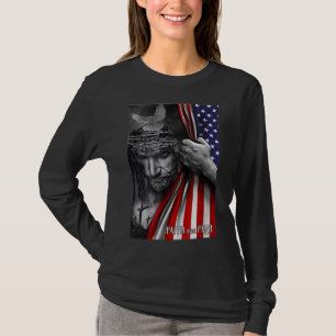 T-shirt Foi sur la peur Dieu Jésus Drapeau chrétien Drapea