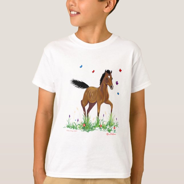 T-shirt Foie et papillons Les enfants Chemise (Devant)