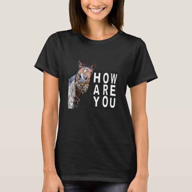 T-shirt Foin Comment Vas-Tu Cheval Manger Paille (Devant)
