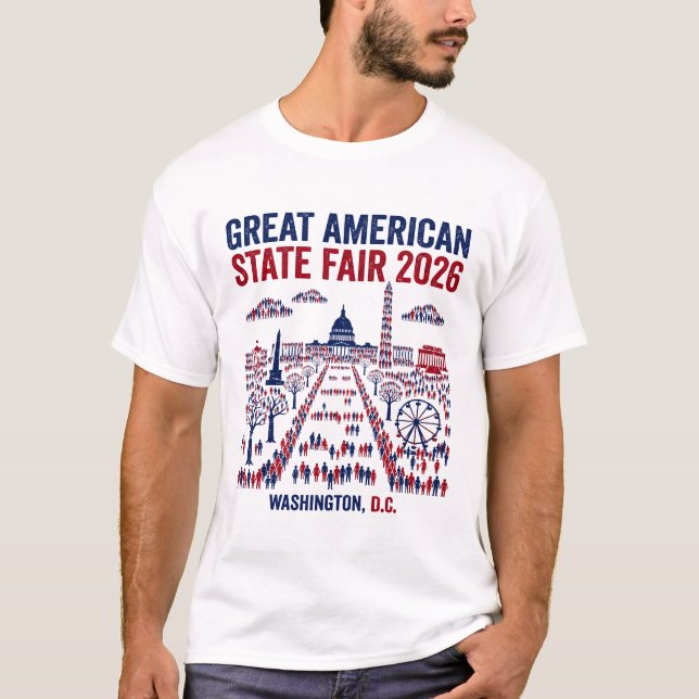 T-shirt Foire de l'État de Washington DC Année 2026 (Devant)