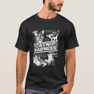 T-shirt Folies à l'herbe à Chat Chaton Mignon Chat Drôle H