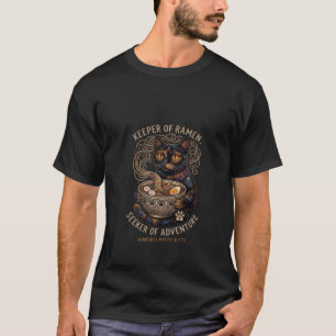 T-shirt Folk Art Chat Ramen Mystique