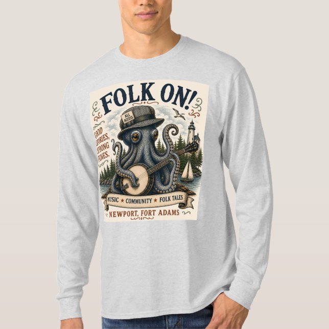 T-shirt Folk sur Octopus.  (Devant)