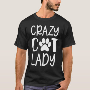 T-shirt Folle Dame aux Chats Graphique de Chat Pour Femme