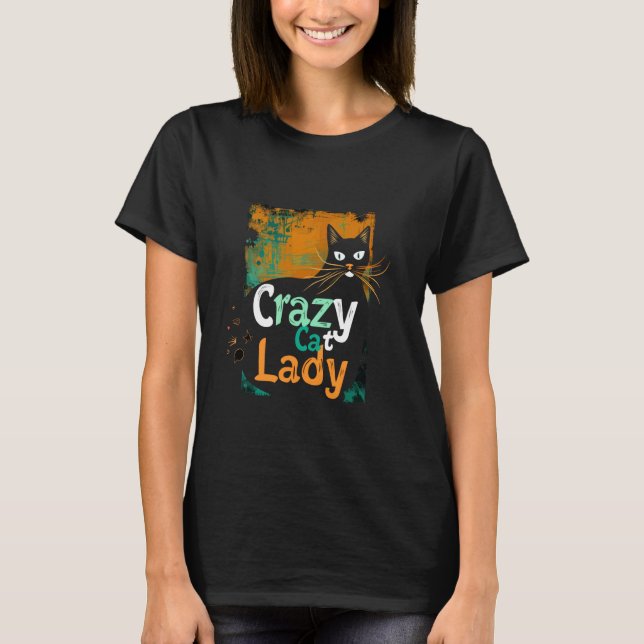 T-shirt Folle de chats (Devant)