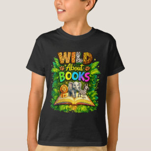 T-shirt Folle de livres enseignante rentrée scolaire léopa