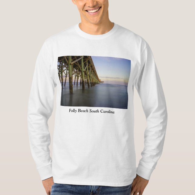 T-shirt Folly Beach Pier Beauté (Devant)