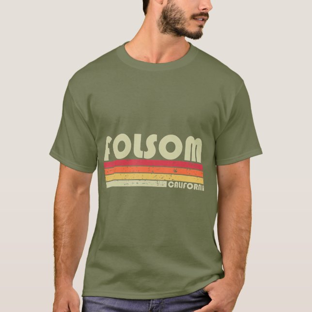 T-shirt FOLSOM CA CALIFORNIA Funny City Accueil Racines Ca (Devant)