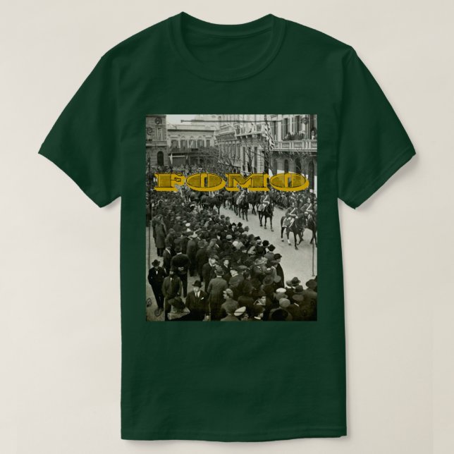 T-shirt FOMO Jaune Rétro (Design devant)