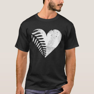 T-shirt foncé 2 de coeur de fougère