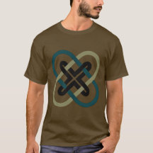 T-Shirt foncé à X entrelacés
