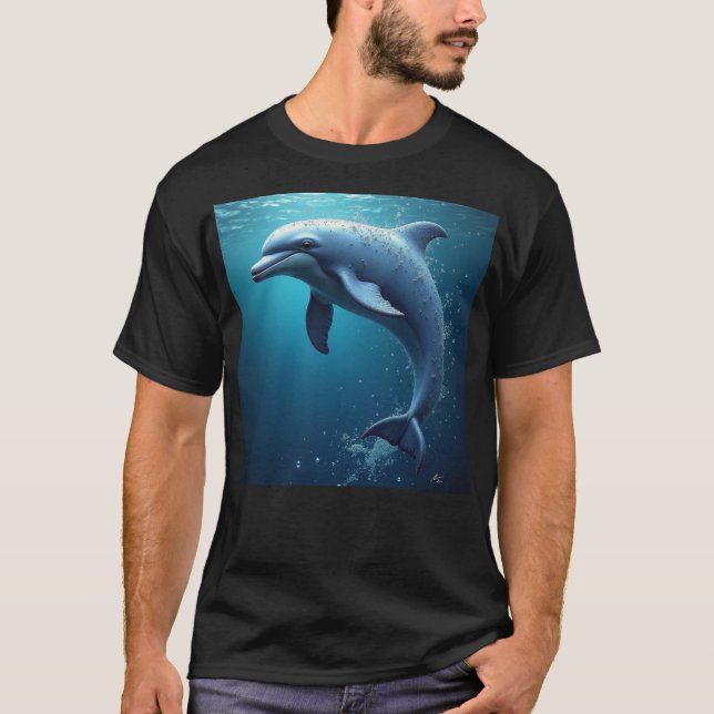 T-shirt foncé basique pour hommes (Devant)